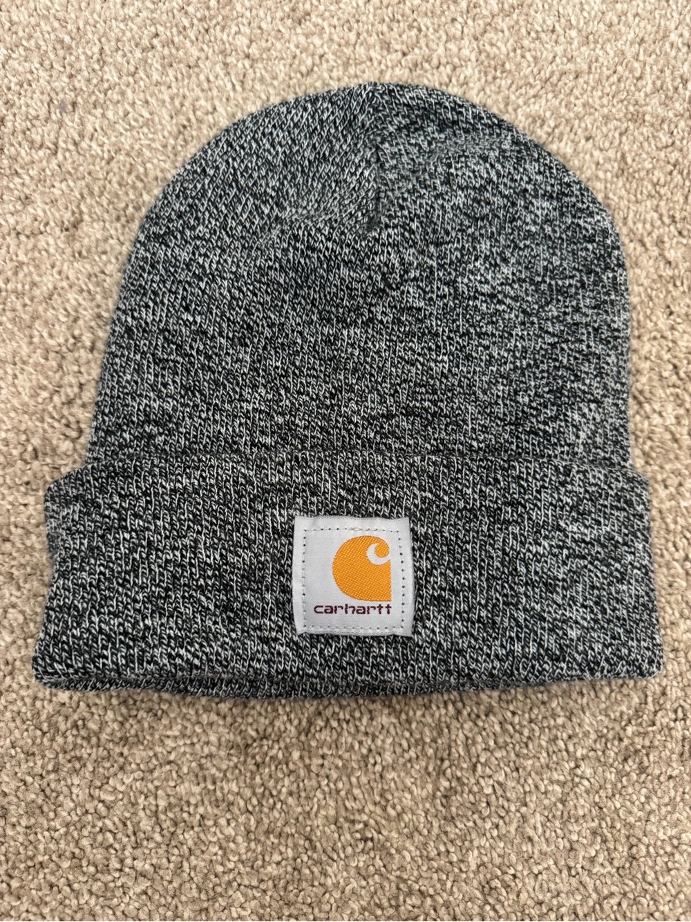 Carhartt Gray/Black Marled Knit Beanie
